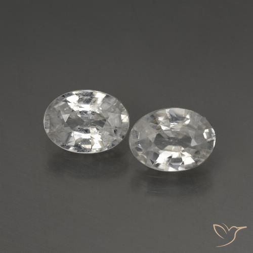 2.14ctw Naturale Bianco trasparente Zircone, Ovale, VS