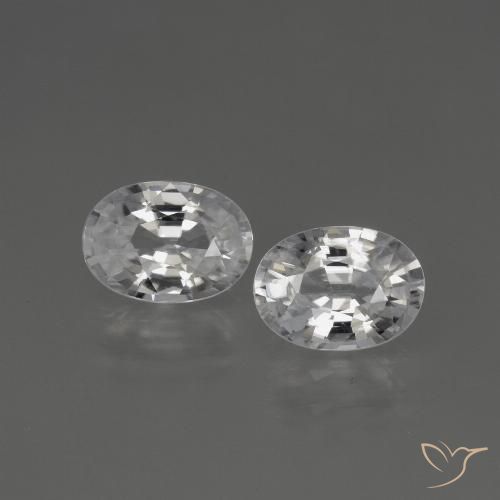 2.51ctw Naturale Bianco trasparente Zircone, Ovale, VS