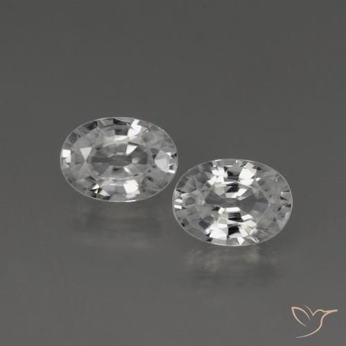 2.44ctw Naturale Bianco trasparente Zircone, Ovale, VS