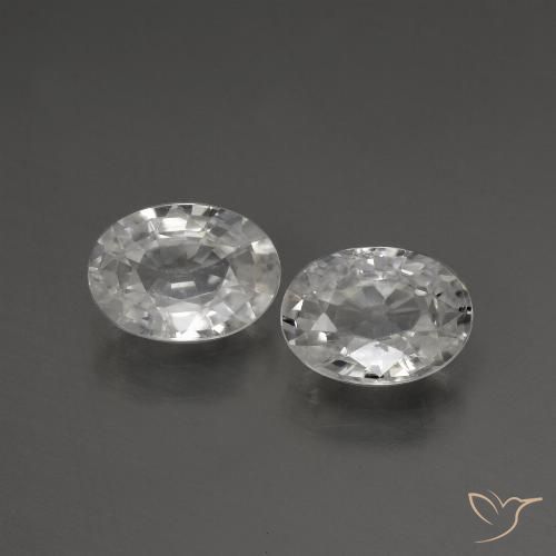 2.23ctw Naturale Bianco Zircone, Ovale, VS