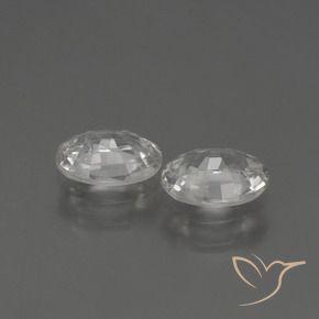 Gemme di Zircone Bianco naturale da 2.13 ct, Ovale, VVS-VS