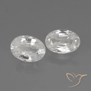 Gemme di Zircone Bianco naturale da 2.33 ct, Ovale, VVS-VS