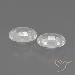 Gemme di Zircone Bianco naturale da 2.33 ct, Ovale, VVS-VS