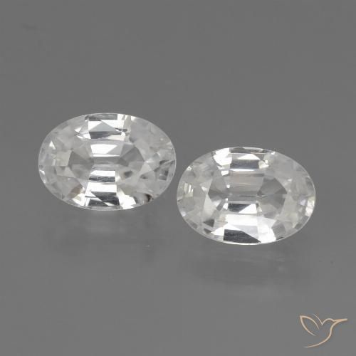 2.41ctw Naturale Bianco Zircone, Ovale, VS