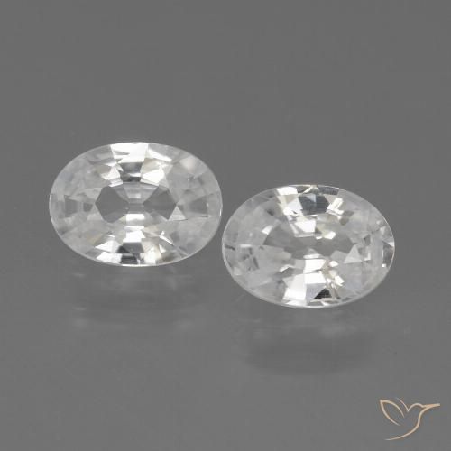 2.20ctw Naturale Bianco Zircone, Ovale, VVS-VS