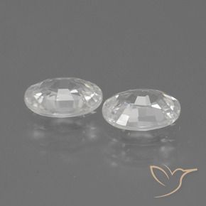Gemme di Zircone Bianco naturale da 2.20 ct, Ovale, VVS-VS