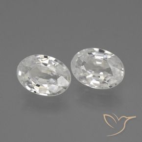 Gemme di Zircone Bianco naturale da 2.25 ct, Ovale, VVS