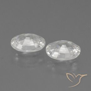 Gemme di Zircone Bianco naturale da 2.25 ct, Ovale, VVS