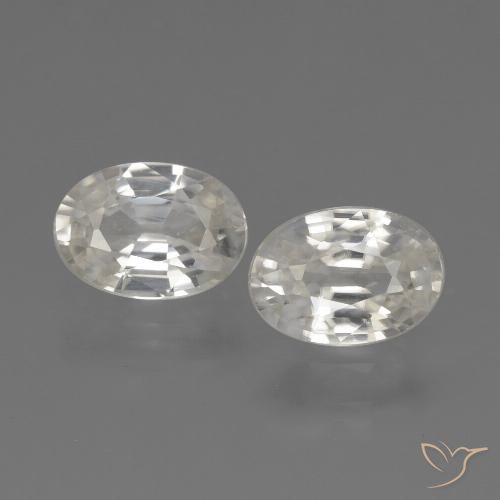 2.40ctw Naturale Bianco caldo Zircone, Ovale, VS
