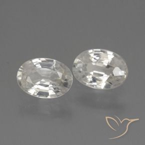 Gemme di Zircone Bianco caldo naturale da 2.40 ct, Ovale, VS