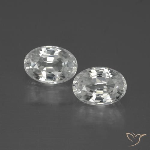 2.71ctw Naturale Bianco Zircone, Ovale, VS