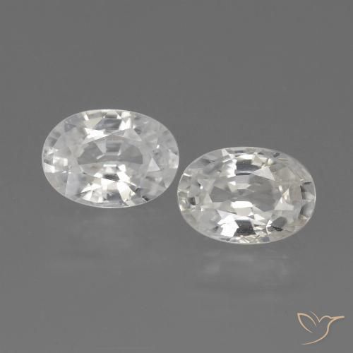 2.50ctw Naturale Bianco Zircone, Ovale, VS