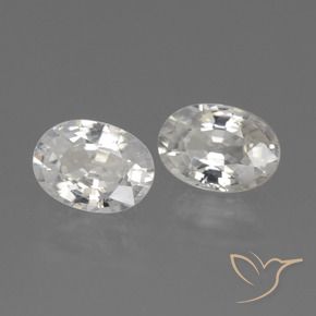 Gemme di Zircone Bianco naturale da 2.50 ct, Ovale, VS