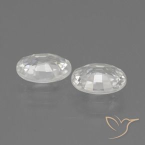 Gemme di Zircone Bianco naturale da 2.17 ct, Ovale, VS