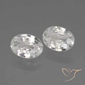 Gemme di Zircone Bianco naturale da 2.17 ct, Ovale, VVS-VS