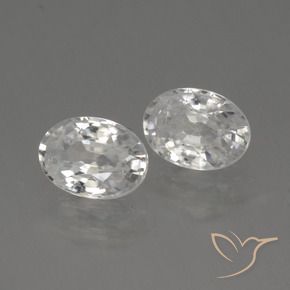 Gemme di Zircone Bianco naturale da 2.47 ct, Ovale, VVS-VS