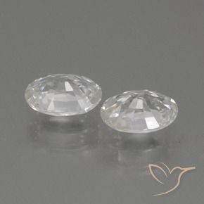 Gemme di Zircone Bianco naturale da 2.47 ct, Ovale, VVS-VS
