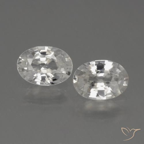 2.24ctw Naturale Bianco Zircone, Ovale, VS