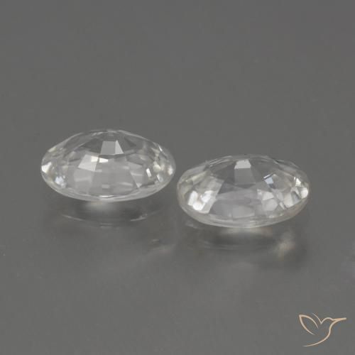 Gemme di Zircone Bianco naturale da 2.24 ct, Ovale, VS