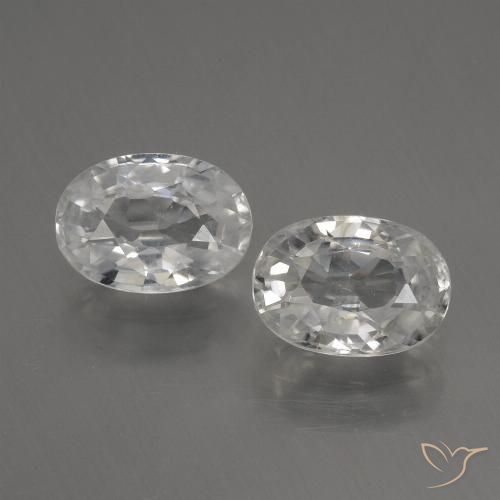 2.55ctw Naturale Bianco caldo Zircone, Ovale, VS