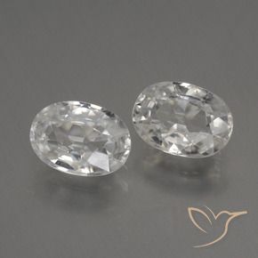 Gemme di Zircone Bianco caldo naturale da 2.55 ct, Ovale, VS