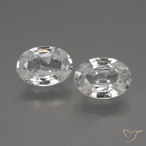 2.20ctw Naturale Bianco Zircone, Ovale, VS