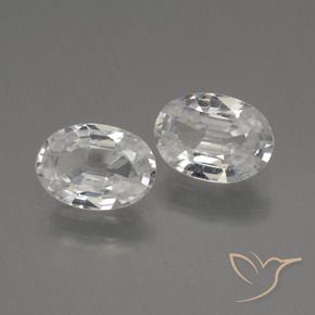 Gemme di Zircone Bianco naturale da 2.20 ct, Ovale, VS