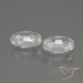 Gemme di Zircone Bianco naturale da 2.20 ct, Ovale, VS