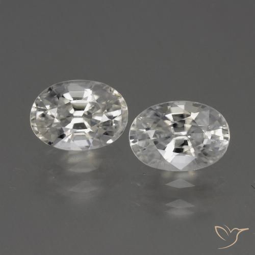 2.65ctw Naturale Bianco caldo Zircone, Ovale, VVS-VS