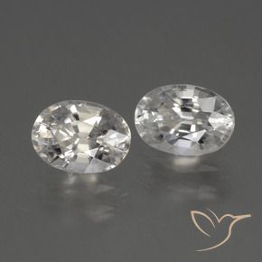 Gemme di Zircone Bianco caldo naturale da 2.65 ct, Ovale, VVS-VS