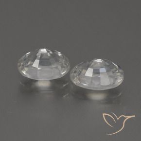 Gemme di Zircone Bianco caldo naturale da 2.65 ct, Ovale, VVS-VS