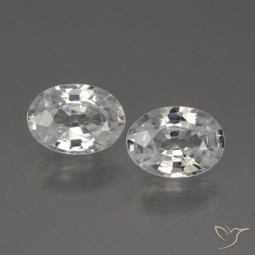 2.31ctw Naturale Bianco caldo Zircone, Ovale, VS