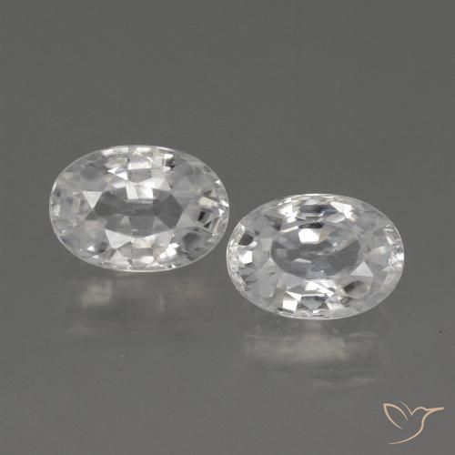 2.55ctw Naturale Bianco Zircone, Ovale, VS