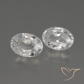 Gemme di Zircone Bianco naturale da 2.55 ct, Ovale, VS