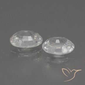 Gemme di Zircone Bianco naturale da 2.55 ct, Ovale, VS