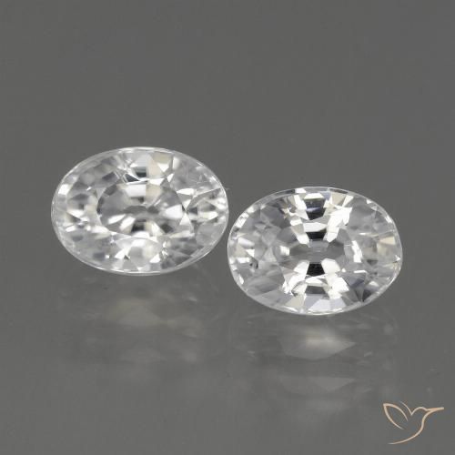 2.94ctw Naturale Bianco Zircone, Ovale, VVS-VS