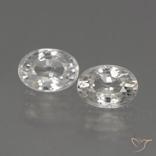 2.70ctw Naturale Bianco caldo Zircone, Ovale, VS