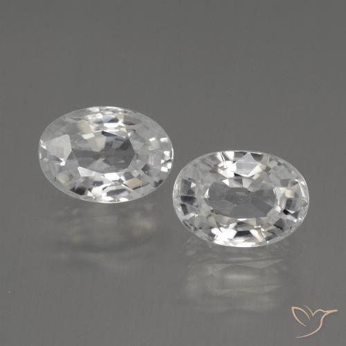 2.69ctw Naturale Bianco caldo Zircone, Ovale, VVS-VS