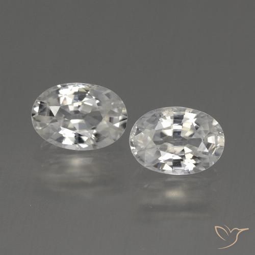 2.16ctw Naturale Bianco caldo Zircone, Ovale, VS
