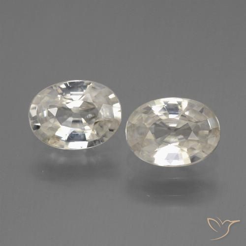 2.07ctw Naturale Bianco caldo Zircone, Ovale, VS, Photo A