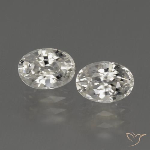 2.64ctw Naturale Bianco caldo Zircone, Ovale, VS
