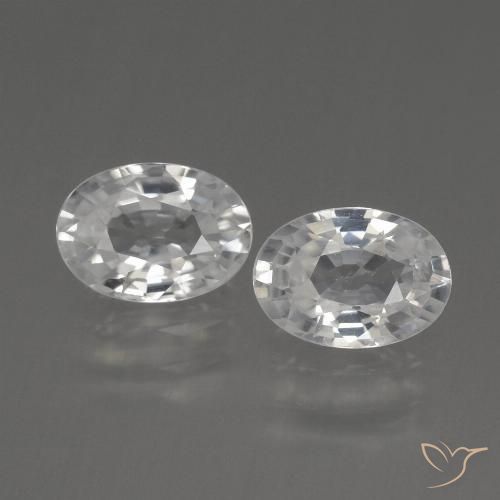 2.53ctw Naturale Bianco Zircone, Ovale, VS