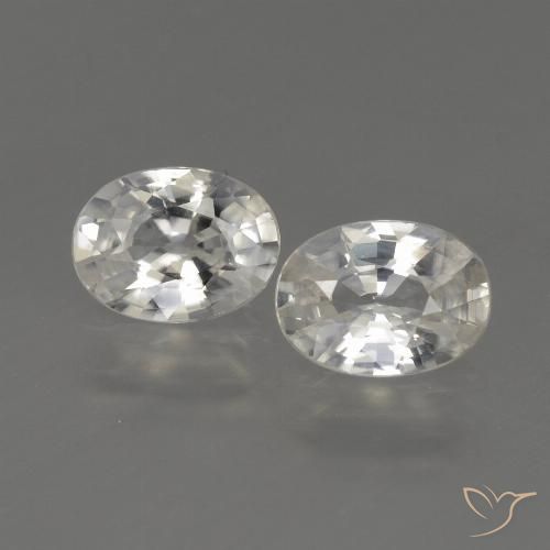 2.32ctw Naturale Bianco caldo Zircone, Ovale, VVS-VS