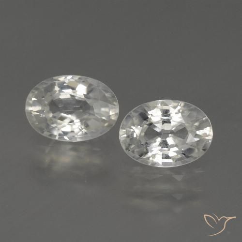 2.38ctw Naturale Bianco caldo Zircone, Ovale, VS