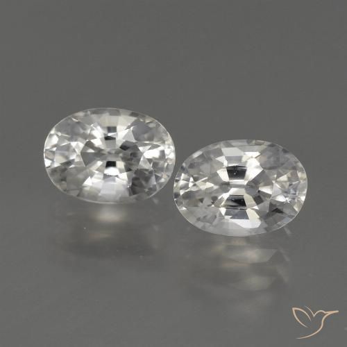 2.50ctw Naturale Bianco caldo Zircone, Ovale, VVS-VS