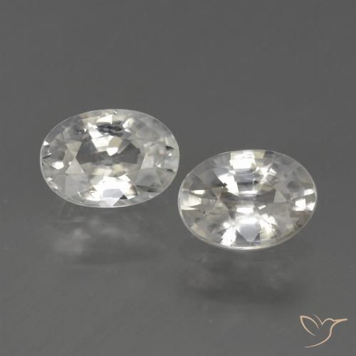 2.44ctw Naturale Bianco caldo Zircone, Ovale, VS