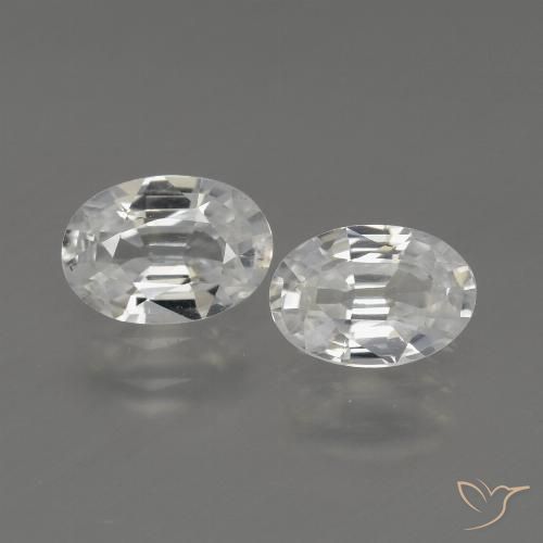 Gemme di Zircone Bianco caldo naturale da 2.07 ct, Ovale, VVS-VS