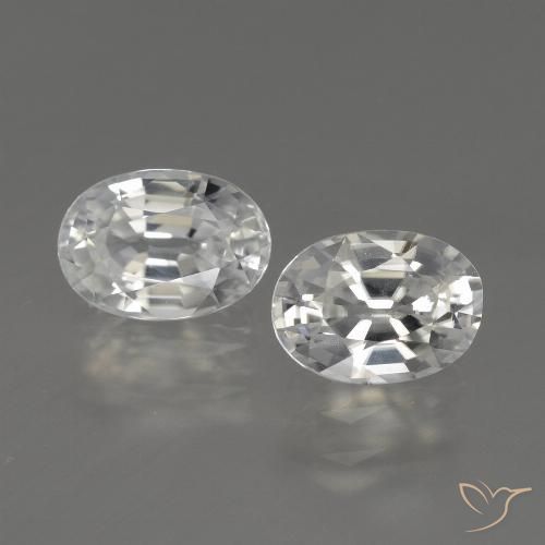 2.56ctw Naturale Bianco caldo Zircone, Ovale, VVS-VS