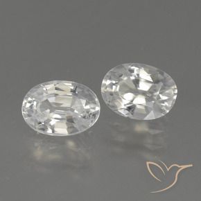 Gemme di Zircone Bianco caldo naturale da 2.56 ct, Ovale, VVS-VS