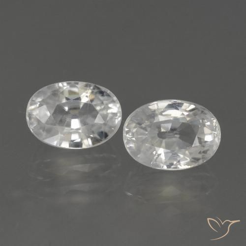 3.20ctw Naturale Bianco caldo Zircone, Ovale, VS